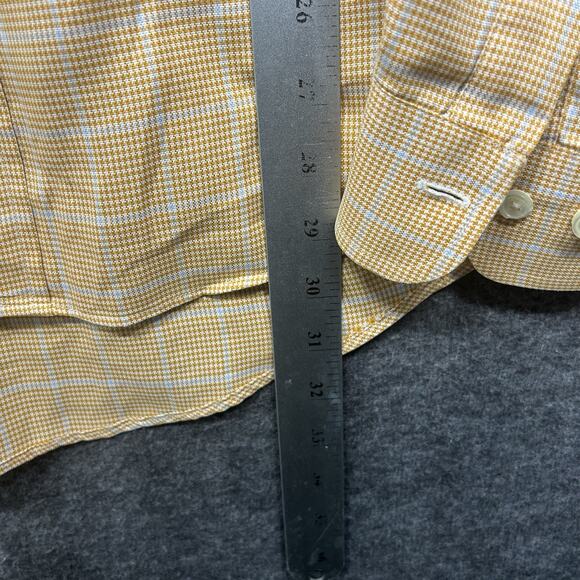 Brooks Brothers Shirt Mens 2XL XXL Orange Plaid Button Down Made In USA (photo) - Picture 5 of 8